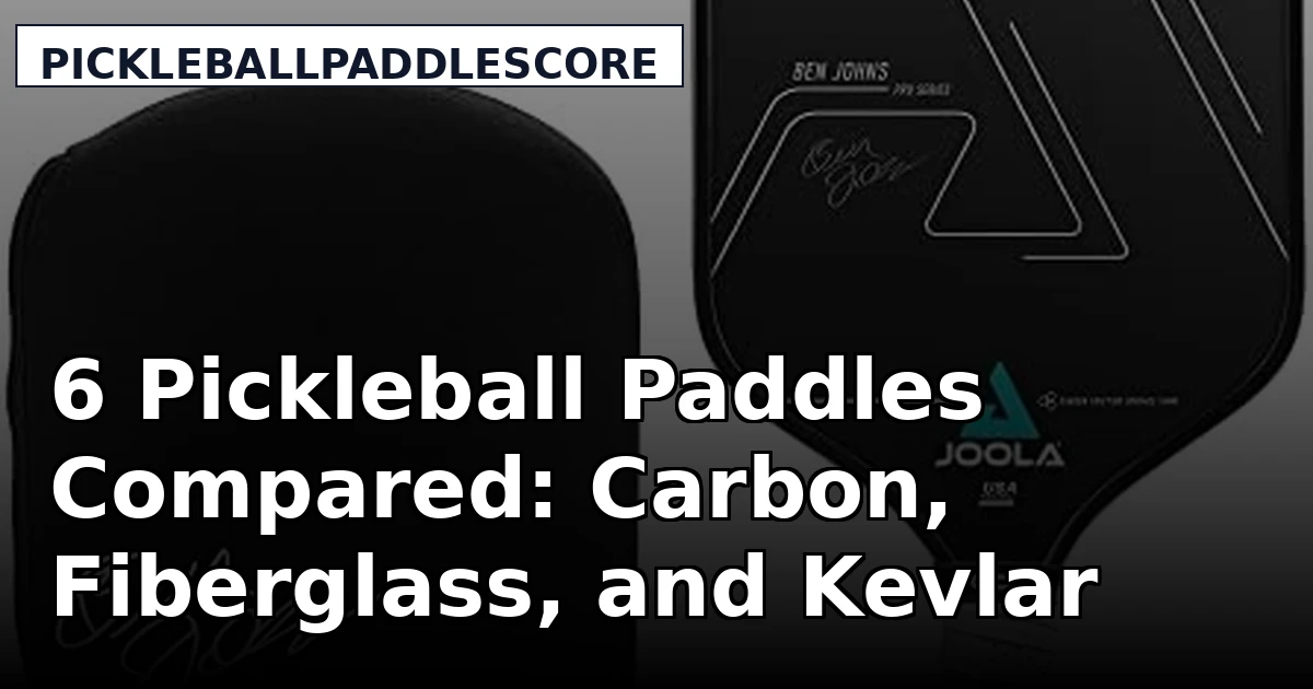 6 Pickleball Paddles Compared: Carbon, Fiberglass, and Kevlar