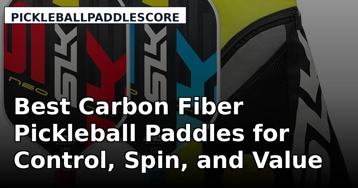 Best Carbon Fiber Pickleball Paddles for Control, Spin, and Value