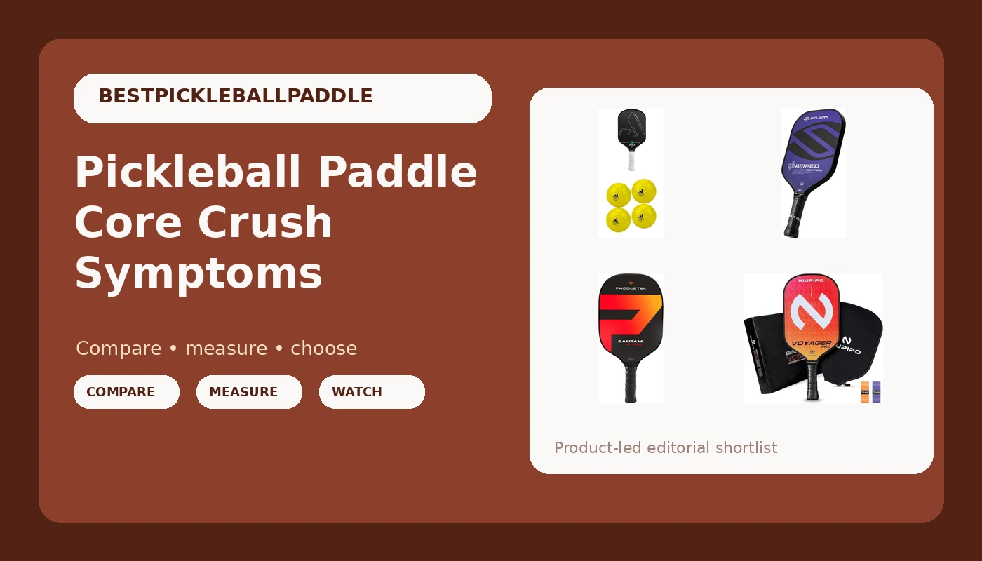 Pickleball Paddle Core Crush Symptoms - PickleballPaddleScore review with measurements and honest opinion