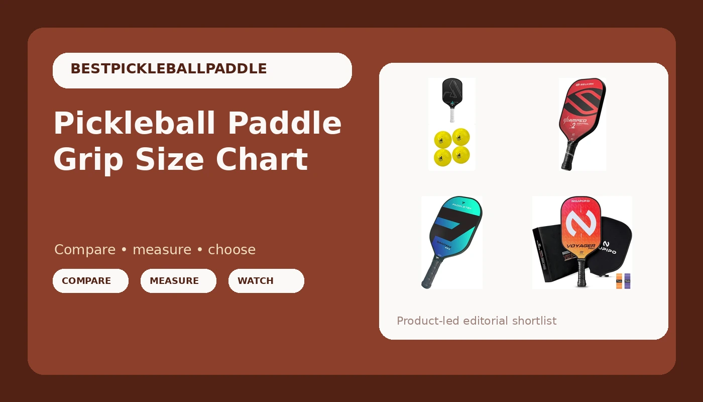 Pickleball Paddle Grip Size Chart - PickleballPaddleScore review with measurements and honest opinion