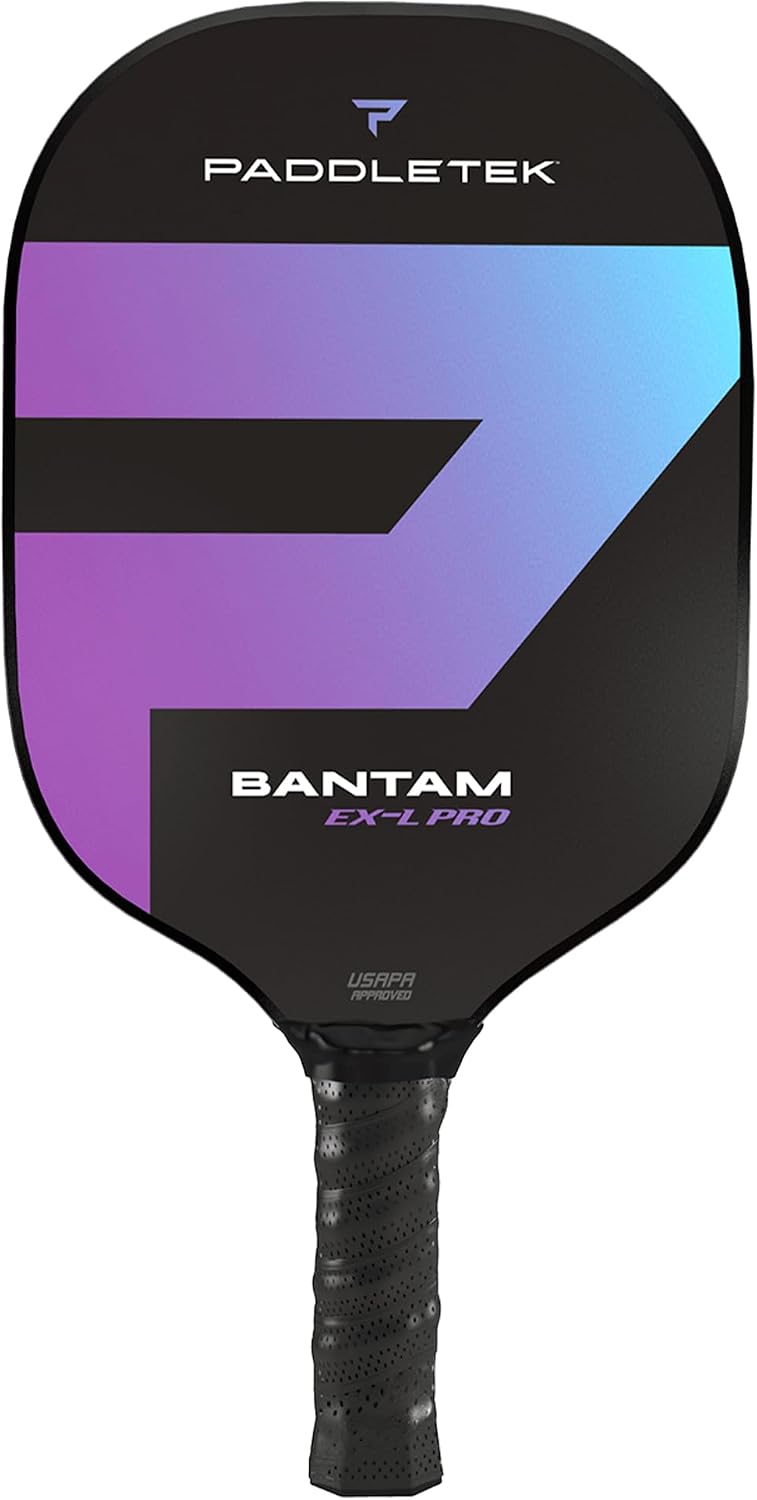Paddletek Bantam EX-L Pro Pickleball Paddle | Professional Pickleball Paddles with Honeycomb Core, Velvet Textured Polycarbonate Surface, Bantam SRT Core & High Tack Performance Grip | USAPA Approved