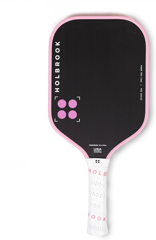 Holbrook Power Pro E Elongated Pickleball Paddle: USAPA Approved, Carbon Fiber Surface, Power, Control, Spin, Edgecraft Foam Polypropylene Honeycomb Core