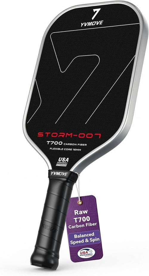 YVmove 16mm Kevlar T700 Carbon Fiber Pickleball Paddle, USAPA Approved