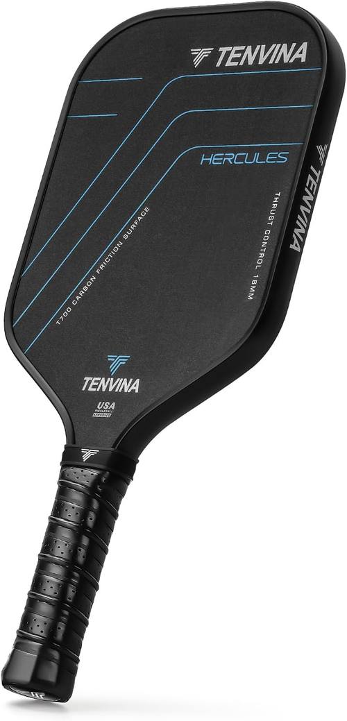 TENVINA Pickleball Paddles, Multi-Layer T700SC Textured Carbon Fiber Pickleball Paddle, Pickle Ball Paddle with Strong Spin & Power Surface, USAPA Approved, 4-Types of Shapes and Thicknesses