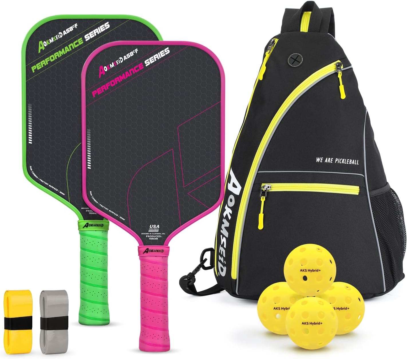 Sport AKS Carbon Fiber PickleballPaddle USAP Approved Paddles Set