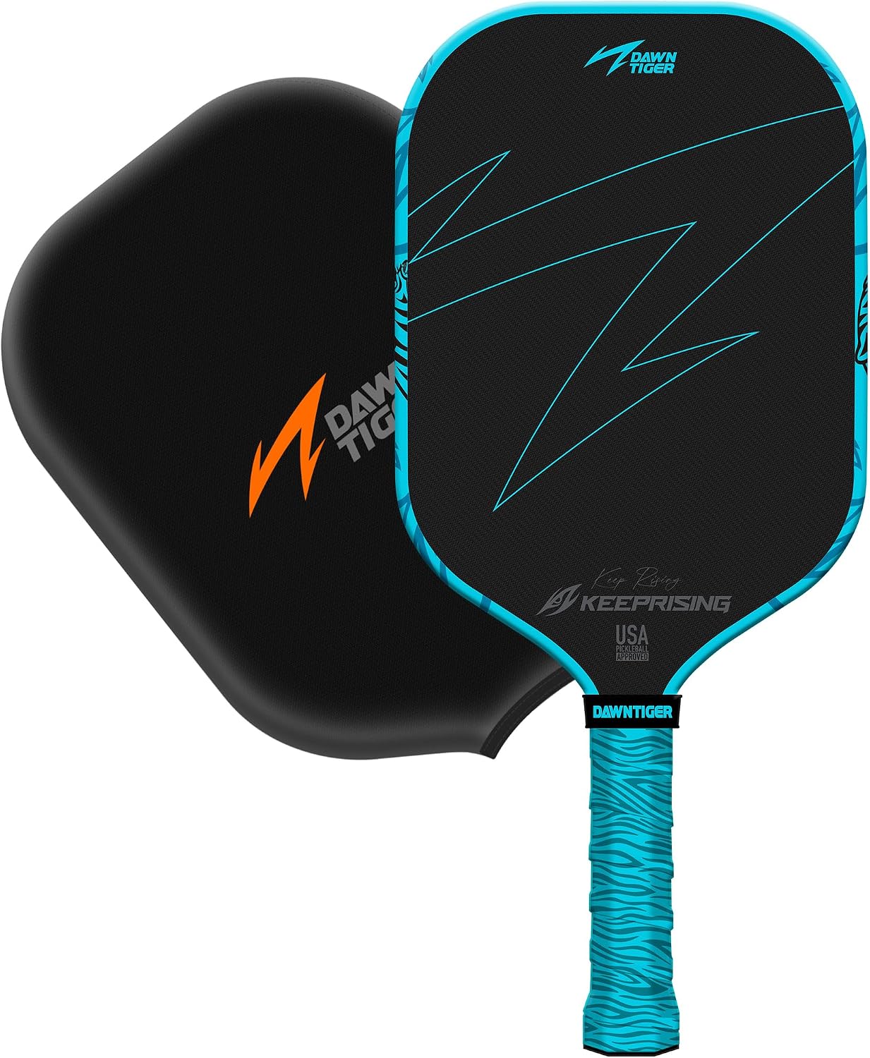 Rising Pickleball Paddle, Toray T700 Raw Carbon, USAP Approved